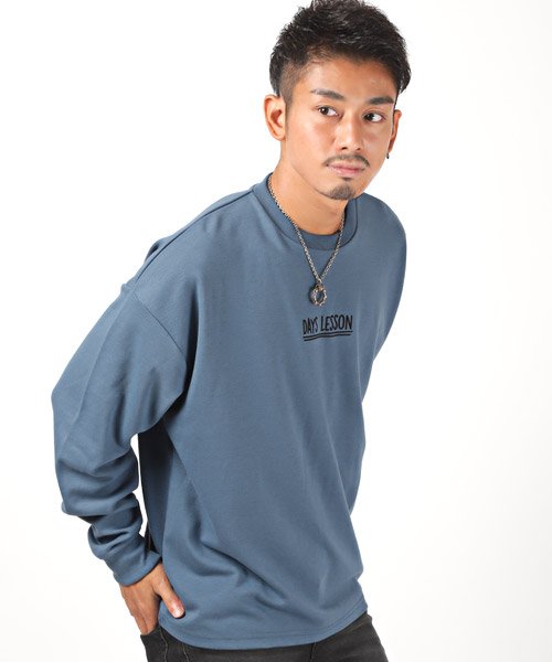 ポンチ落書きカラープリントロンｔ ロンt メンズ 長袖tシャツ ビッグシルエット プリント イラスト レトロ ラグスタイル Luxstyle D Fashion