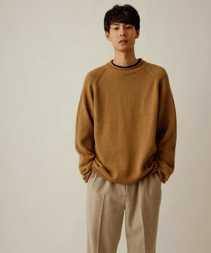 セール】 モヘアシルク片畔ボートネックプルオーバー （ニット