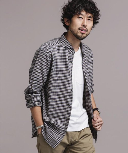 セール ドレスネル ミニブロックチェックシャツ 長袖 ナノ ユニバース Nano Universe D Fashion セール ドレスネル ミニブロックチェックシャツ 長袖 ナノ ユニバース Nano Universe D Fashion