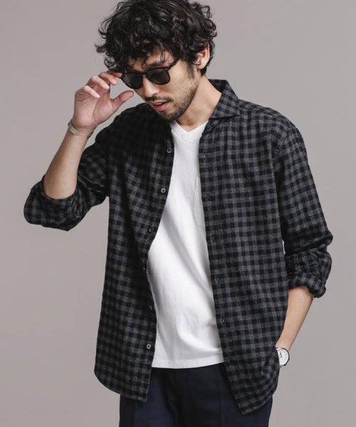 セール ドレスネル ミニブロックチェックシャツ 長袖 ナノ ユニバース Nano Universe D Fashion セール ドレスネル ミニブロックチェックシャツ 長袖 ナノ ユニバース Nano Universe D Fashion