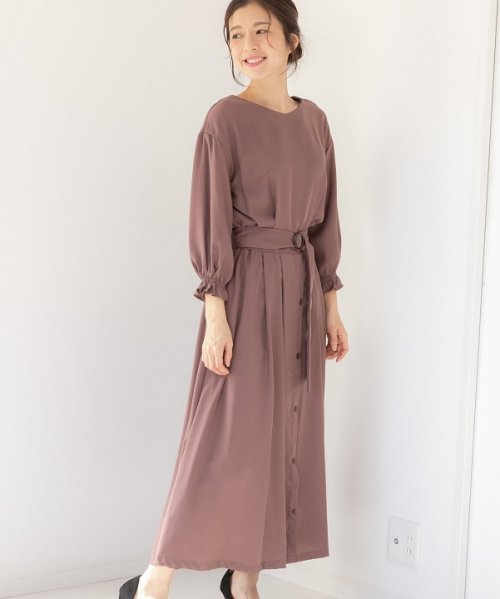 セール セットアップ風フロントボタンワンピース プレフェリール Preferir D Fashion