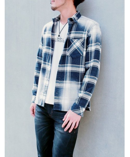 デニムチェックシャツ ニコルクラブフォーメン Nicole Club For Men D Fashion デニムチェックシャツ ニコルクラブフォーメン Nicole Club For Men D Fashion