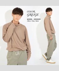 1111clothing/ビッグシルエット ロンt メンズ オーバーサイズ ロンt レディース ハイネック 長袖 モックネック カットソー ゆったり プルオーバー 大きめ ロング 韓国 /503633836