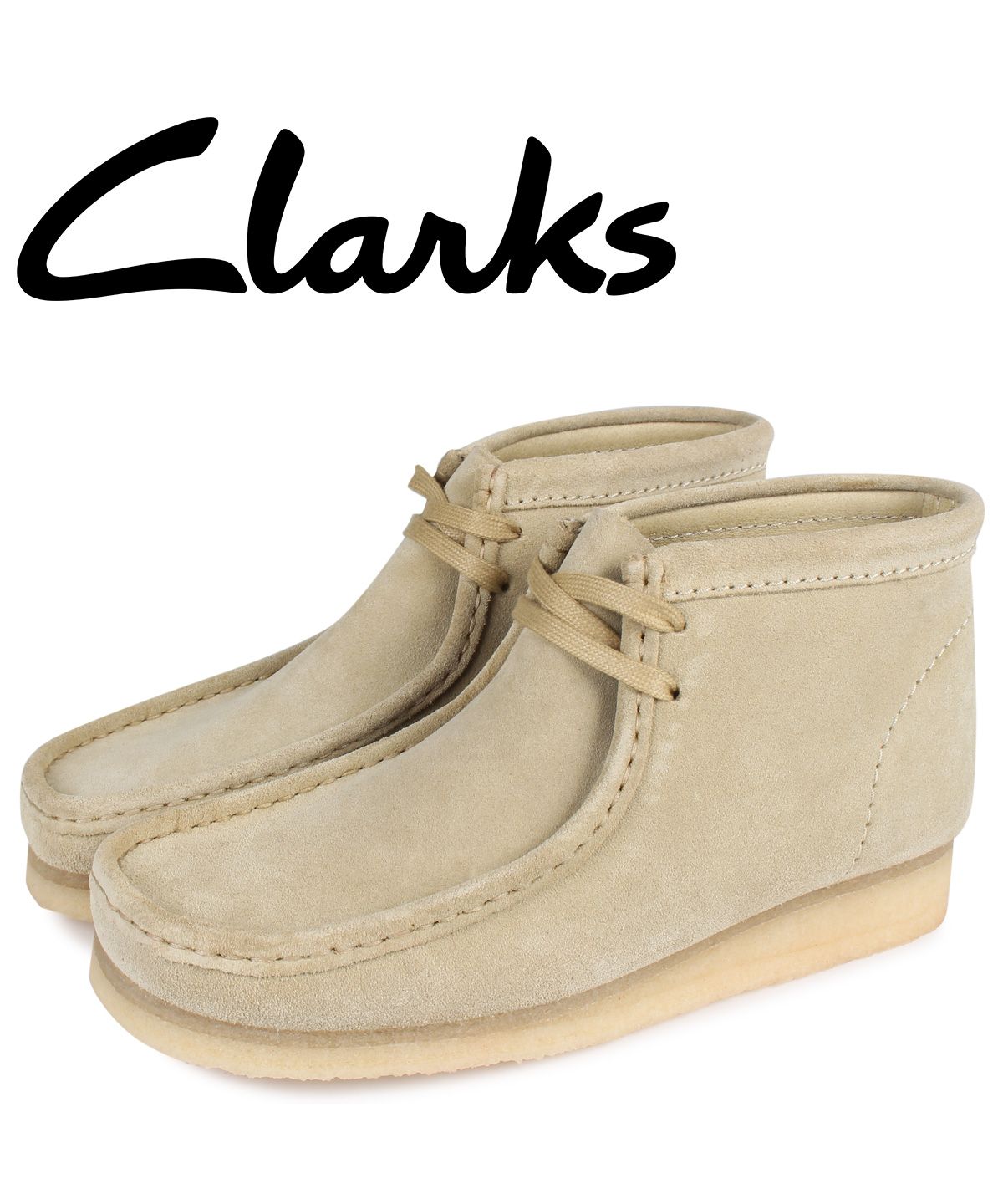 Clarks クラークスワラビー ブーツ スエード ベージュ