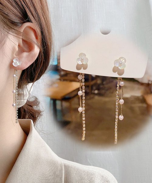 セール 10 Off ピアス レディース パール 揺れる 2wayフックピアス 大ぶり モチーフピアス 花 可愛い イヤリング 人気アクセサリー 二次会 結婚式 ショッピングゴー Shoppinggo D Fashion