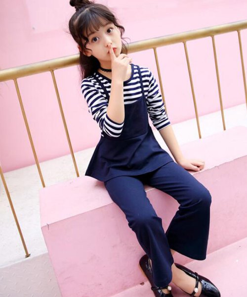 セール 子供服 女の子 セットアップ カットソー パンツセット おしゃれ 長袖ｔシャツ 秋 綿 トップス シンプル キッズ 中学生 洋服 ミニミニストア Miniministore D Fashion