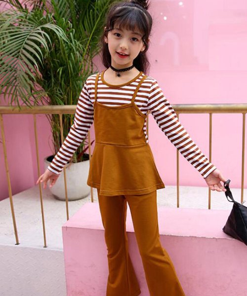 セール 子供服 女の子 セットアップ カットソー パンツセット おしゃれ 長袖ｔシャツ 秋 綿 トップス シンプル キッズ 中学生 洋服 ミニミニストア Miniministore D Fashion