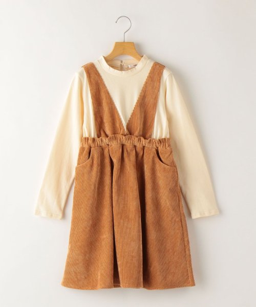 セール 49 Off Ships Kids コーデュロイ レイヤード ワンピース 140 150cm シップスキッズ Ships Kids D Fashion