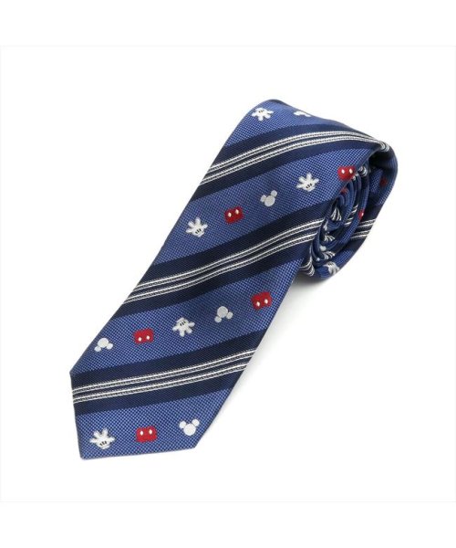 Disney ディズニー ナローネクタイ ブルー系 ストライプ柄 Tokyo Shirts Tokyo Shirts D Fashion