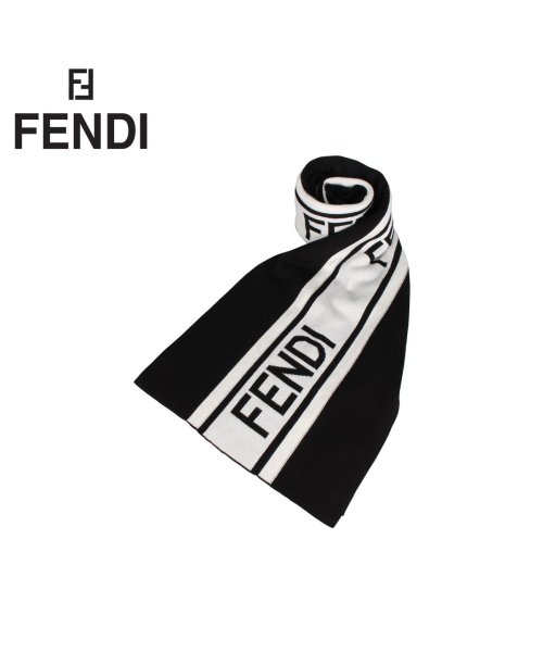 フェンディ Fendi マフラー スカーフ メンズ レディース イタリア製 ウール Muffler ブラック 黒 Fxs124achr フェンディ Fendi D Fashion