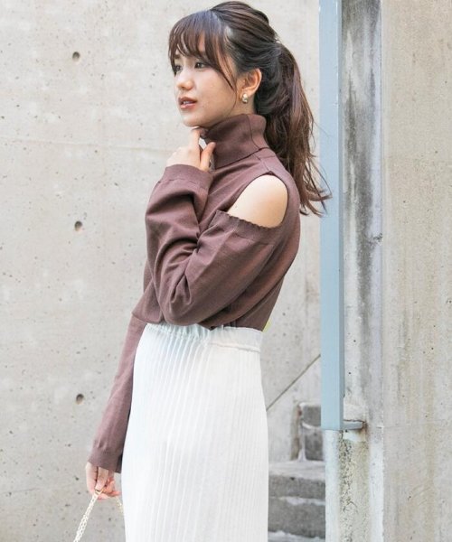 セール ハイネックオフショルニット ビッキー Vicky D Fashion