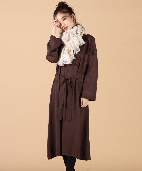 セール Web別注 Vネックニットワンピース クイーンズコート Queens Court D Fashion セール Web別注 Vネックニットワンピース クイーンズコート Queens Court D Fashion