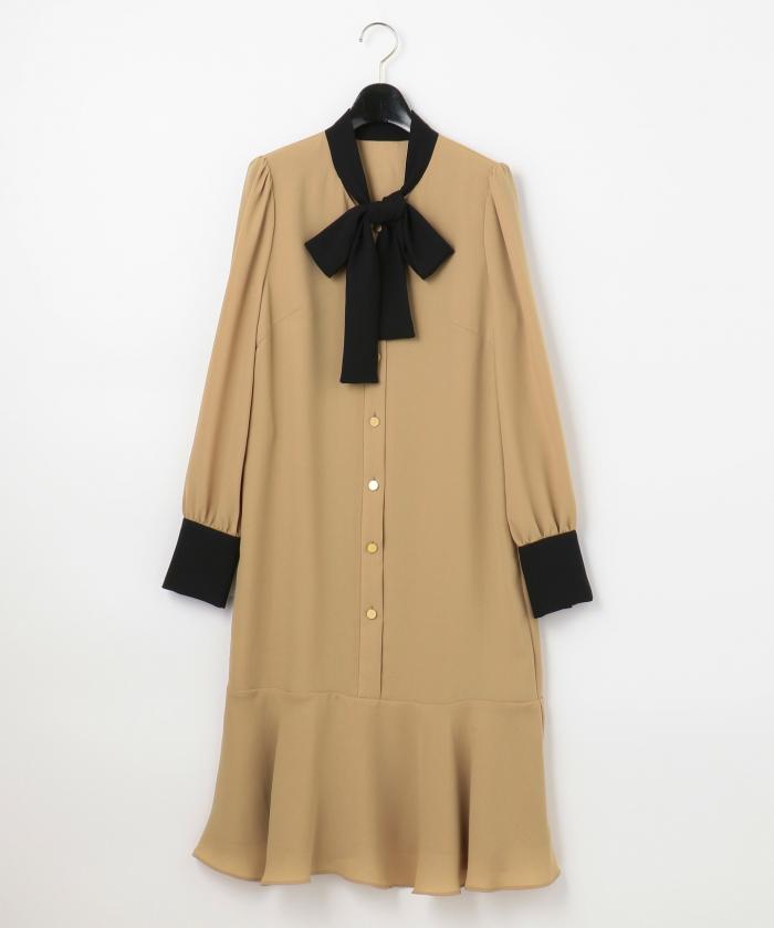 美品✨グレースコンチネンタル ヘムフレアプリントワンピース 36