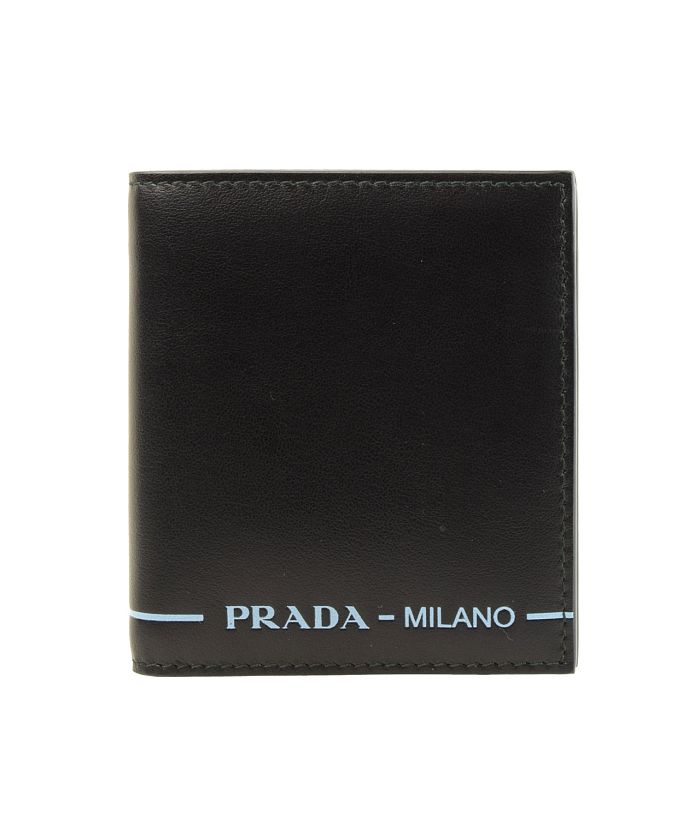 Prada / プラダ メンズ 二つ折り財布 黒 ブラック-connectedremag.com