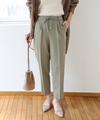 and　Me.../アンドミー andme きれいめツイル美脚ウエストドローストリングテーパードパンツ センタープレスパンツ ウエストゴム/502276009