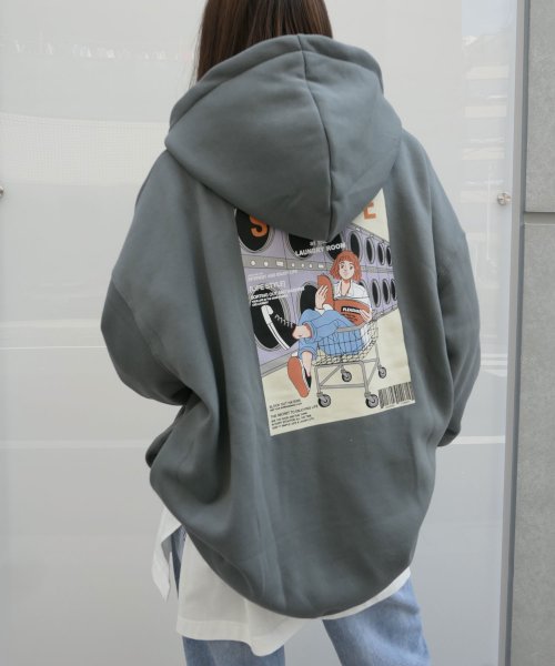 ランドリーガールプリントパーカー ロッツオブラブ Lots Of Love D Fashion ランドリーガールプリントパーカー ロッツオブラブ Lots Of Love D Fashion