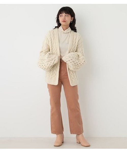 セール80%OFF】hand knitting cable cardigan(503656457) | ブラック