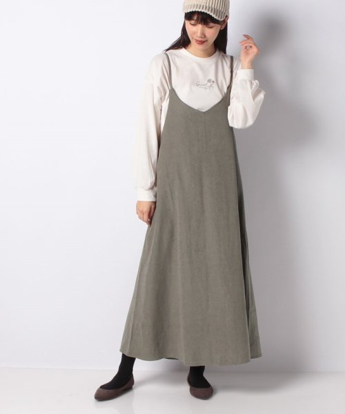 セール ピーチキャミワンピース ロンｔ ｓｅｔ 503647826 オリーブデオリーブ Olive Des Olive D Fashion