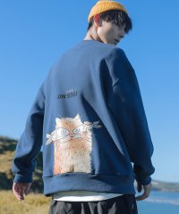 HOOK/フック HOOK 【HOOK】ユニセックス・ストリート/激カワ オリジナルプリント 長袖トレーナー 反射プリント 猫柄・マーガレット柄・ベア柄・スマイル/503658835