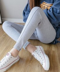 ショッピングゴー shoppinggo レギンス スキニーパンツ スリット レギパン ストレッチ 美脚効果 ウエストゴム 伸縮性 おしゃれ 無地 春 夏 秋 シ