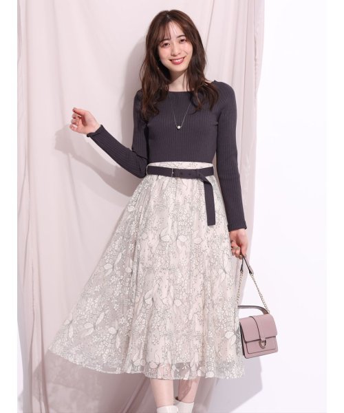 セール ｎｅｗコードチュールレースドッキングワンピース リランドチュール Rirandture D Fashion