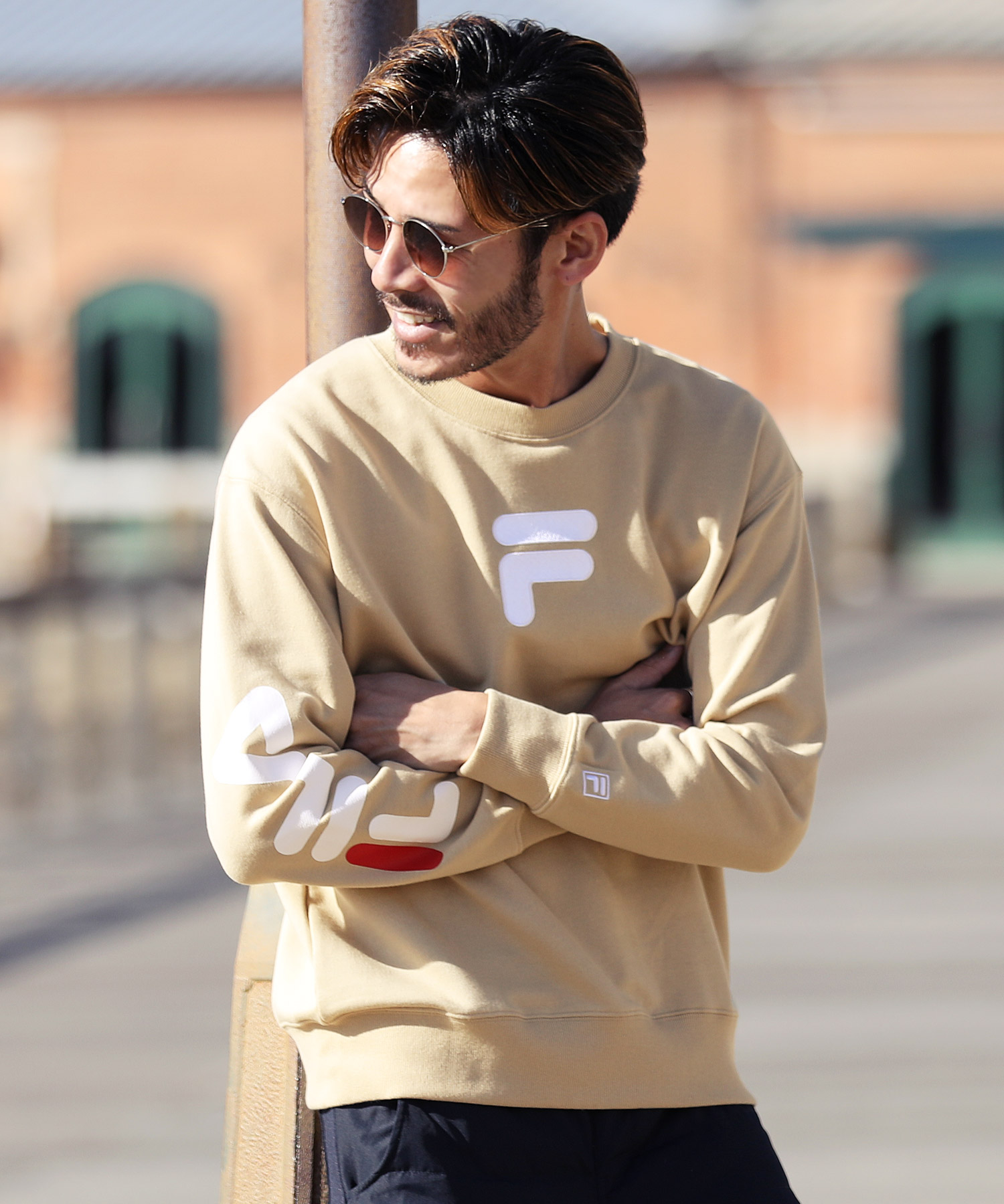 ジギーズショップ JIGGYS SHOP FILA(フィラ)FILA袖プリントプル ジギーズショップ JIGGYS SHOP FILA(フィラ)FILA袖プリントプル