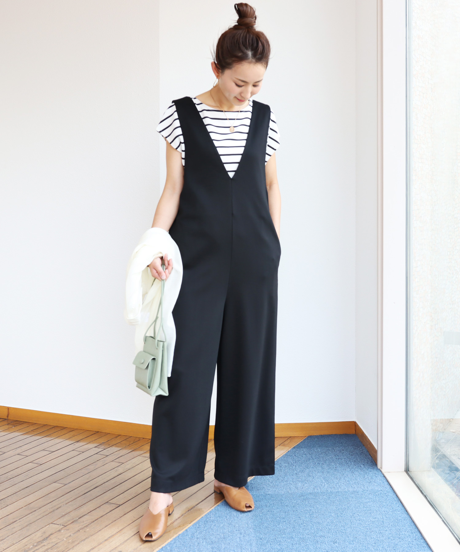 クーポン対象外】 girlish Vネックサロペット グレー xs nmef.com
