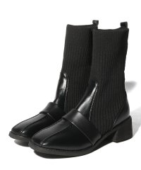 STYLEBLOCK/スタイルブロック STYLEBLOCK PUレザー切替ソックスブーツ/503652417