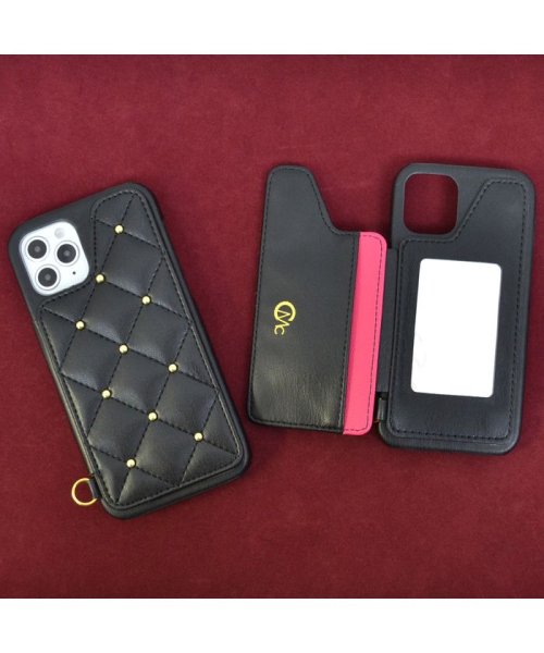 Iphoneケース Iphone12mini セシルマクビー Cecilmcbee キルティング 背面ケース Black スマホケース Iphone12mini エムファクトリー Mーfactory D Fashion