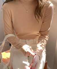shoppinggo/ショッピングゴー shoppinggo Tシャツ レディース 長袖 ハイネック tシャツ トップス 無地 カットソー 長袖tシャツ インナー 暖かい 黒 カジュ/503674158
