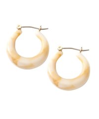 cream dot/クリームドット Cream dot. ぷっくり艶めくマーブルモチーフのフープピアス/503674991