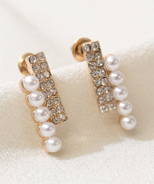 4種展開】縦ラインパールピアス(503675293) | ニノン(ninon) - d 4種展開】縦ラインパールピアス(503675293) | ニノン(ninon) - d