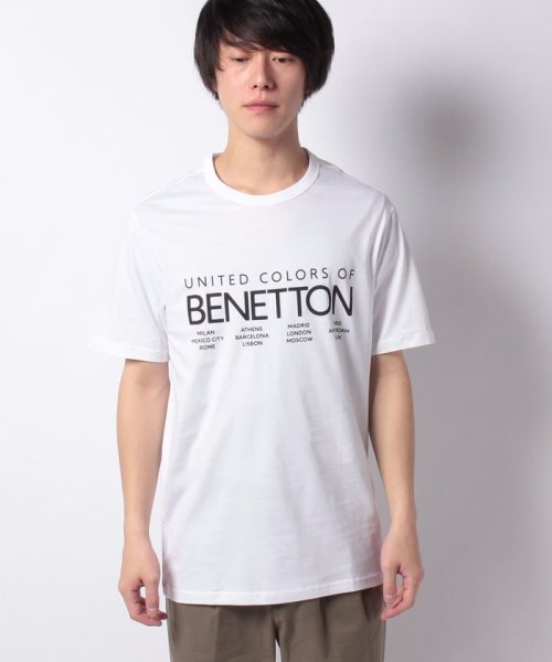 セール ベネトンロゴプリントtシャツ カットソー ベネトン メンズ Benetton Mens D Fashion セール ベネトンロゴプリントtシャツ カットソー ベネトン メンズ Benetton Mens D Fashion