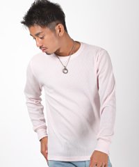 LUXSTYLE/ワッフルクルーネック長袖Tシャツ/ロンT メンズ 長袖Tシャツ ワッフル/503678035