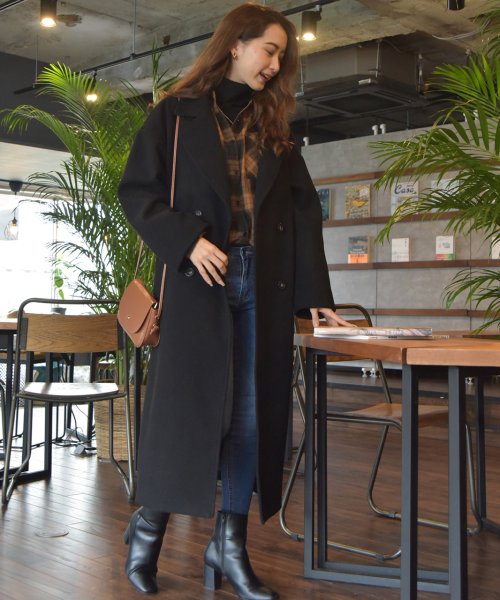 セール ダブルチェスターロングコート アドティエ Ad Thie D Fashion セール ダブルチェスターロングコート アドティエ Ad Thie D Fashion