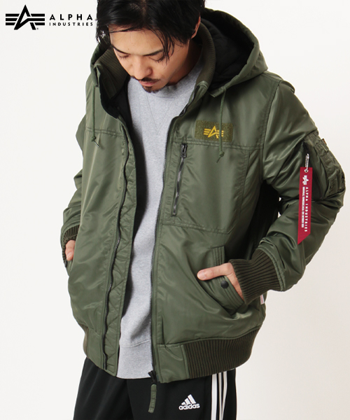 フーデッドリブジャケット ALPHA INDUSTRIES