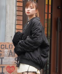 1111clothing/ワイドシルエット パティング MA－1 メンズ ダウンジャケット レディース オーバーサイズ エムエーワン 中綿 ジャケット フライトジャケット 防寒 ブルゾン/503680664