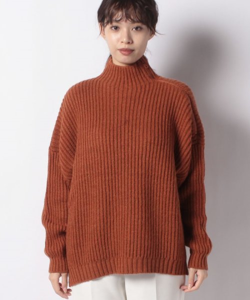 セール ローゲージネックジップ畦編みオーバーサイズニット セーター ベネトン レディース Benetton Women D Fashion