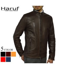 Haruf/ハルフ Haruf ライダースジャケット レザージャケット 革ジャン メンズ 本革 シングルライダース スタンドカラー ラムレザー ブルゾン 秋冬 WL02/503691608