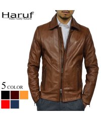 Haruf/ハルフ Haruf 革ジャン レザージャケット ライダースジャケット メンズ 本革 ラムレザー 羊革 レザーコート レザーブルゾン シンプル メンズアウター 秋/503691609