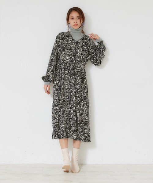 セール ダルメシアン柄前ボタンワンピース アンレリッシュ Unrelish D Fashion セール ダルメシアン柄前ボタンワンピース アンレリッシュ Unrelish D Fashion