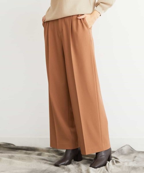 セール 機能性素材 洗える 裏起毛ストレートワイドパンツ ミッシェル クラン Michel Klein D Fashion セール 機能性素材 洗える 裏起毛ストレートワイドパンツ ミッシェル クラン Michel Klein D Fashion