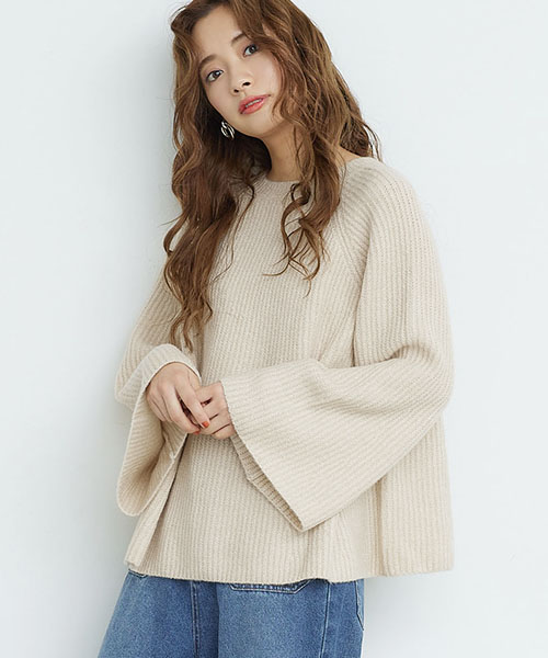 セール】ベルスリーブAラインニット(503697042) | コカ(coca) - d fashion