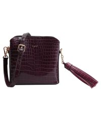 Ungrid/アングリッド Ungrid バッグ ショルダーバッグ レディース SHINY SMALL CROCO BIG TASSEL BAG ブラック グレー オーク カ/503485908