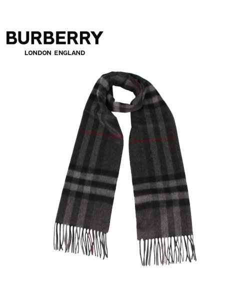 バーバリー Burberry マフラー スカーフ メンズ レディース チェック カシミア Muffler グレー バーバリー Burberry D Fashion