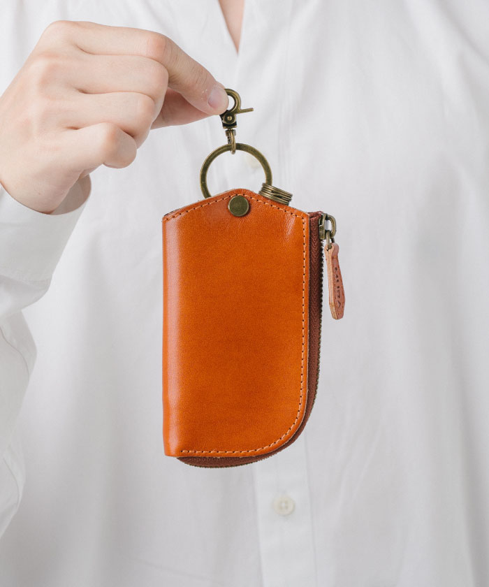 HERMES レザーキーケース ブラウン Made in France c7851868fbd5ecf702b73759178d23