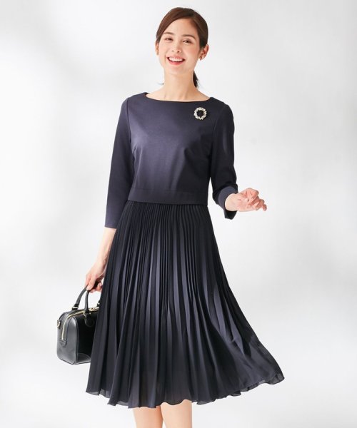 追加生産分入荷 ジャージコンビプリーツ ワンピース 組曲 大きいサイズ Kumikyoku Large Size D Fashion 追加生産分入荷 ジャージコンビプリーツ ワンピース 組曲 大きいサイズ Kumikyoku Large Size D Fashion