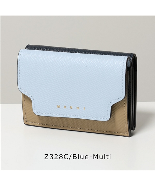セール】【MARNI(マルニ)】PFMOW02U23 LV520 レザー 三つ折り財布 バイ 