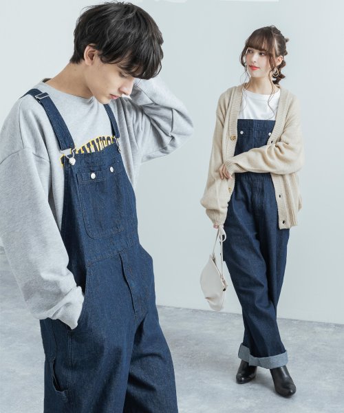 セール オーバーオール メンズ 白 サロペット オールインワン つなぎ デニム コットン アメカジ ワーク ビッグシルエット 無地 シンプル Diy 重ね着 レイヤード ロッキーモンロー Rocky Monroe D Fashion