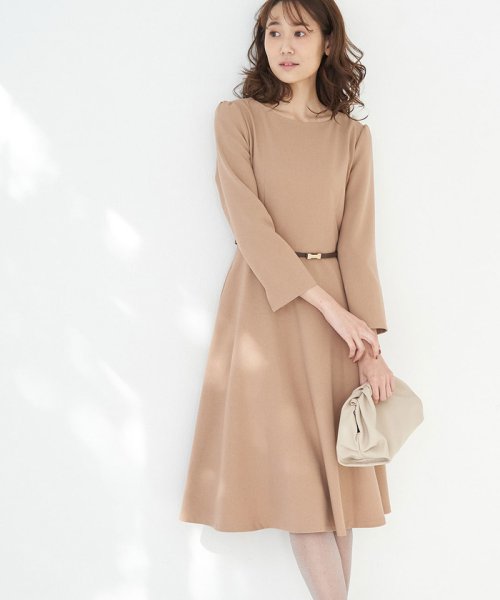 Web限定 プレミアムフィール ベルト付きフィットアンドフレアワンピース ロペピクニック Rope Picnic D Fashion Web限定 プレミアムフィール ベルト付きフィットアンドフレアワンピース ロペピクニック Rope Picnic D Fashion
